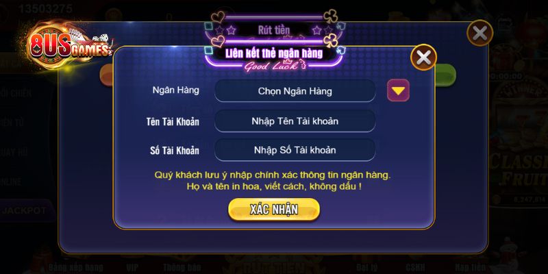 Các bước rút tiền 8US từ A đến Z