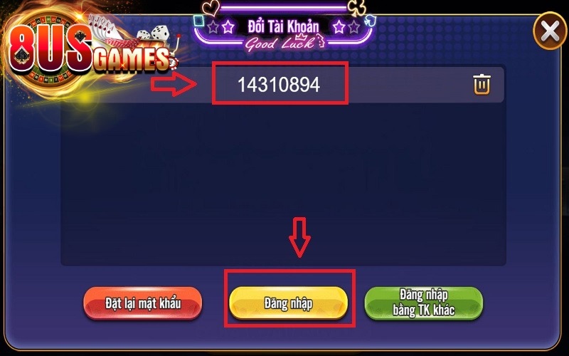 đăng nhập 8US nhanh gọn