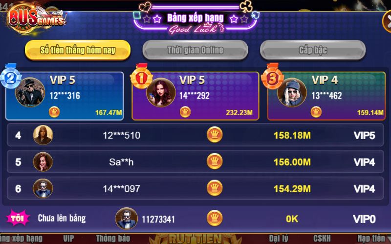 Link vào 8US cam kết trả thưởng xanh chín