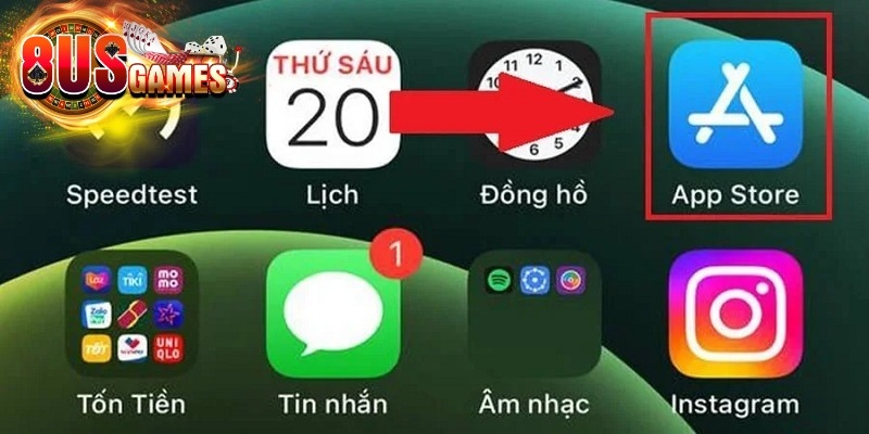 Quy trình tải ứng dụng 8US cho hệ điều hành iOS
